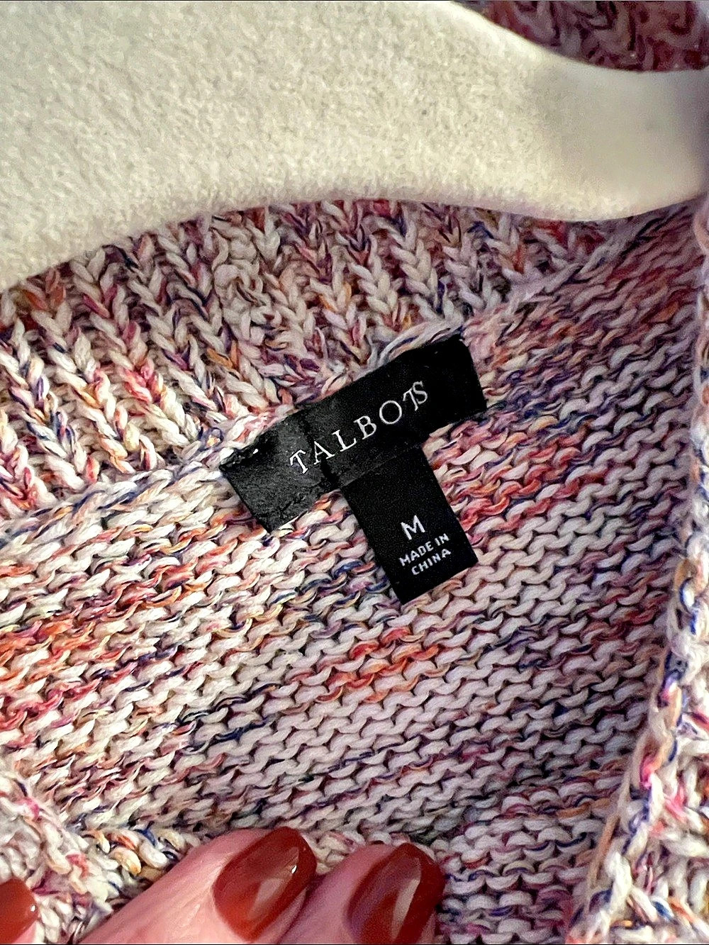 Talbots Multicolor Knit Sweater Vest